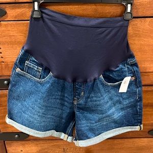 Old Navy Maternity OG Full Panel Straight Denim Shorts - 8